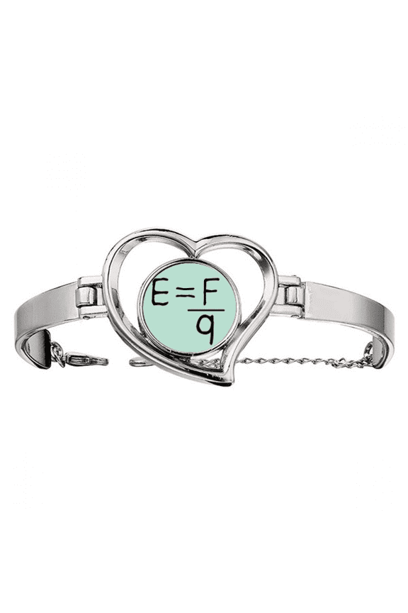 Electric Field Intensity Formula Bracelet Heart Jewelry Wire Bangle