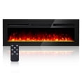 thumbnail image 1 of Electric Fireplace 50 inch Recessed and Wall Mounted Electric Fireplace, Remote Control with Timer,Touch Screen,Adjustable Flame Color and Speed,750W/1500W, 1 of 9
