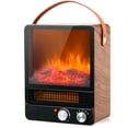 thumbnail image 1 of Electric Fireplace Heater, 1500W/750W Portable Fireplace with 3D Flame Effect, Portable Space Heater with Overheat Tip-Over Protection & Carry Handle for Bedroom Office, K2480, 1 of 11