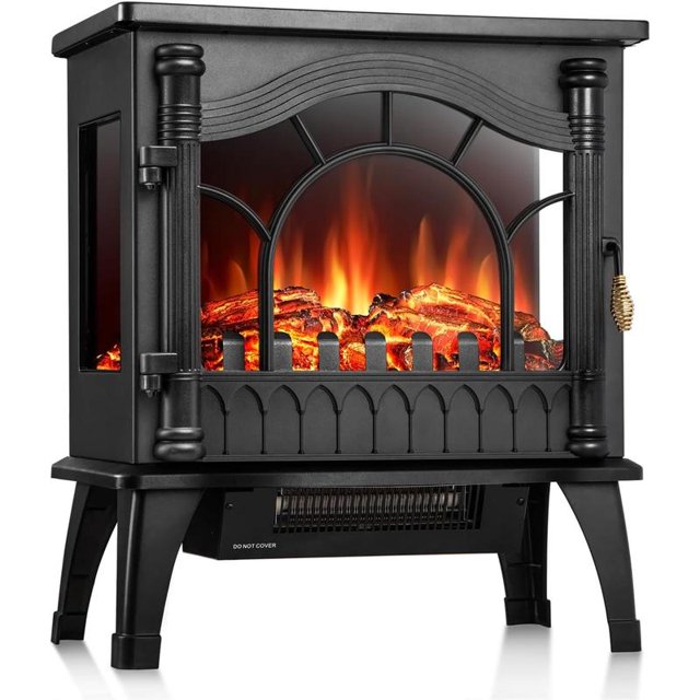 Electric Fireplace Heater, 20"Freestanding Fireplace Infrared Stove