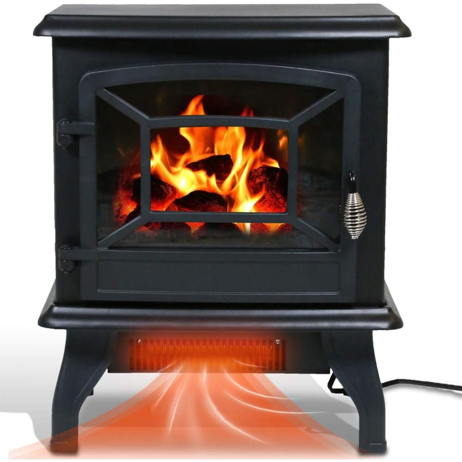 Electric Fireplace Heater, 20" Indoor Fireplace Stove with Thermostat