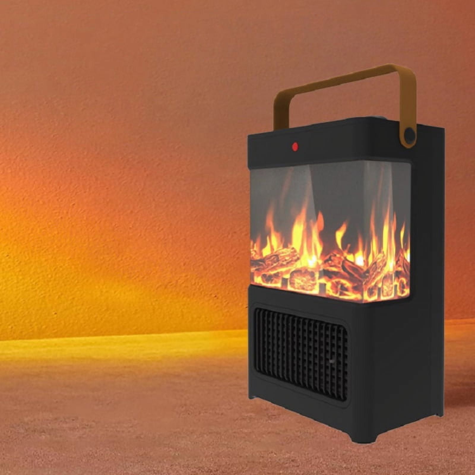 Feculs 3-in-1 Electric Fireplace Heater - 750W/1500W Indoor Space Heater With 3D Flame, Remote, Timer