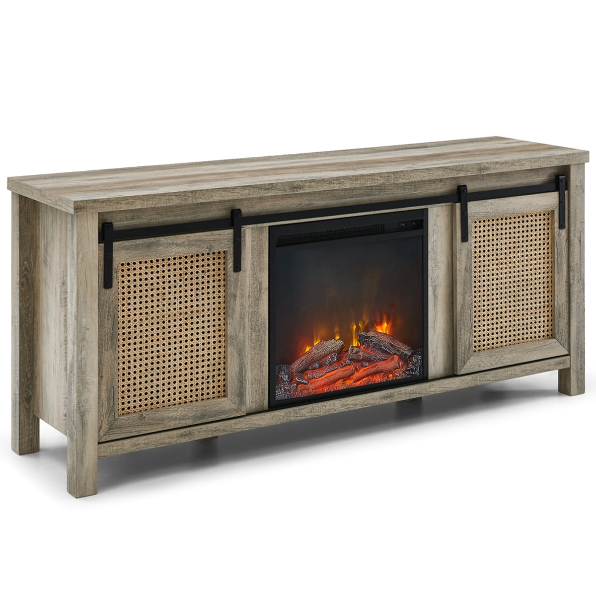 Electric Fireplace Heater TV Stand for TVs Up to 65", 58 Inch TV