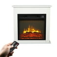 thumbnail image 1 of Electric Fireplace for Indoor Use, 18" Insert Fireplace with Cabinet, Remote Control with Timer, Adjustable Thermostat, 1400W Fireplace Stove for Living Room, Bedroom, Kitchen, White & Black, D5355, 1 of 9