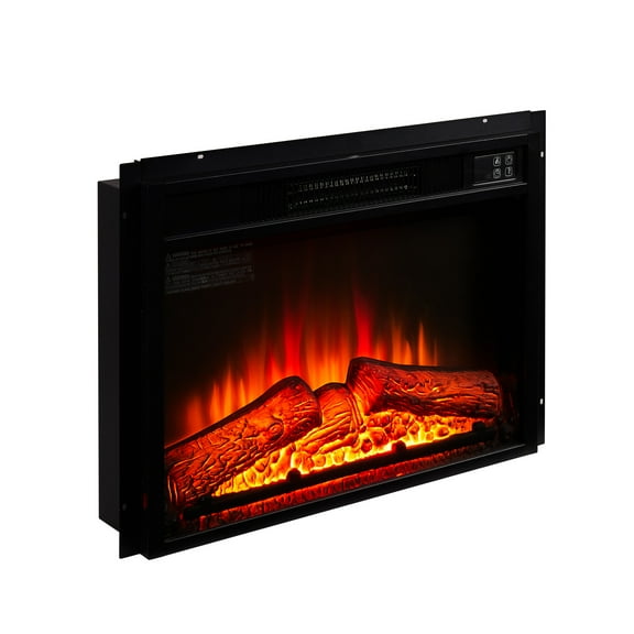 Electric Fireplace Insert 18": 120v, 1400w, Overheating Protected, Bright Flame Plastic & Metal Construction,