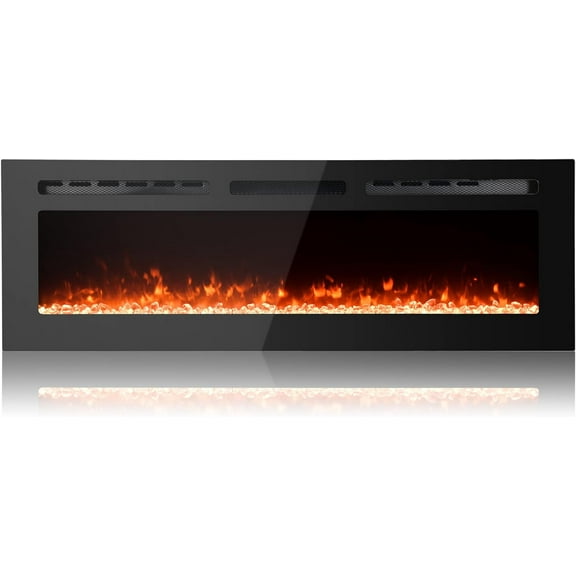 Electric Fireplace Inserts,50 inch Electric Fireplace,Electric Fireplace Wall Mounted,Electric Fireplace,Wall Fireplace Electric with Remote Control,Electric Fireplace Recessed