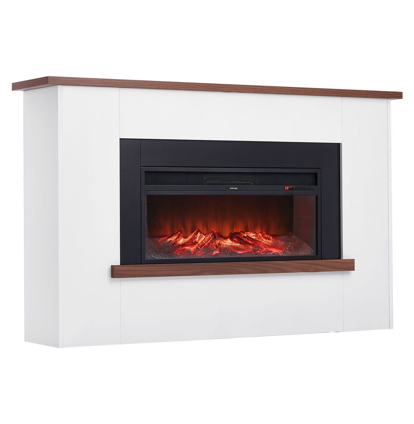 Electric Fireplace Stove, 65.5 Inch Freestanding Fireplace, 1500W 5120 BTU Heater with Mantel, Adjustable Flames, Timer, Remote for Living Room Bedroom