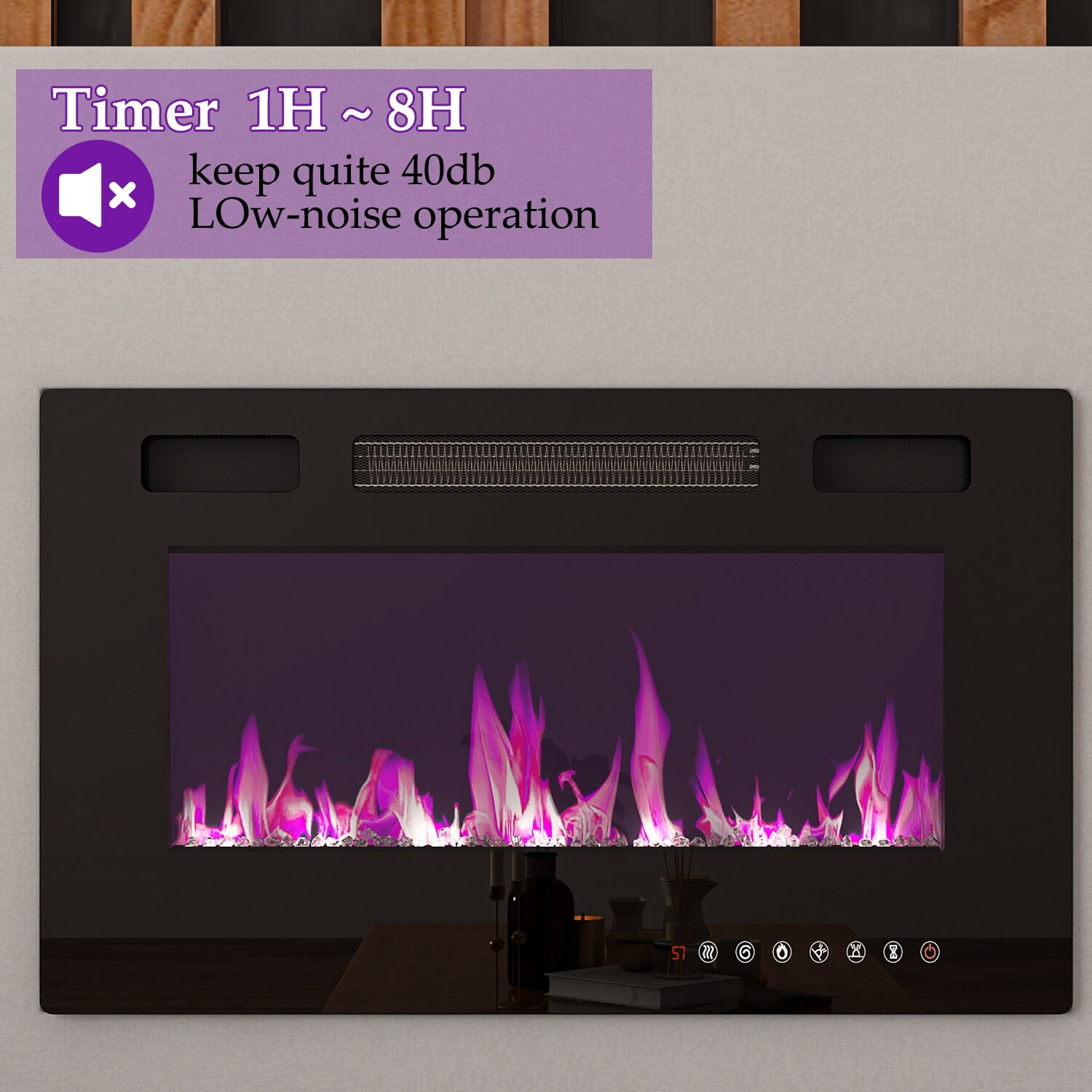 Electric Fireplace TV Stand Entertainment Center Remote Control