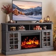 thumbnail image 1 of Electric Fireplace TV Stand for 75″ TVs Fireplace Entertainment Center TV Console Table with 23″ Fireplace, Holds up to 200 lbs, 1 of 11