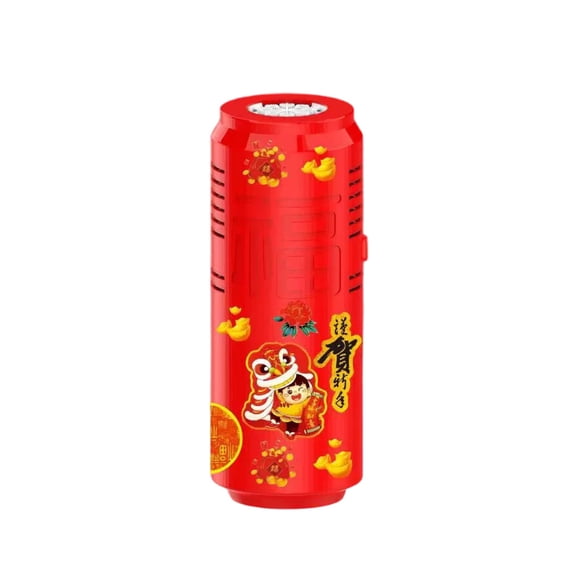 Electric Firework Bubble Machine with 8 Holes, Automatic Bubble Blower with Music and Light for Festive Party