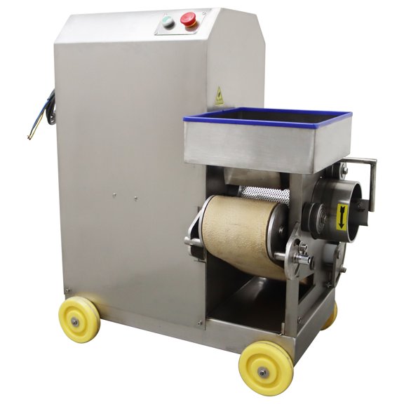 Electric Fish Deboner Fish Flesh Extractor Separation Machine Fish Meat Mincer 110V 200KG/H 48.82in Belt Length for Fish Ball/Surimi/Fish Paste