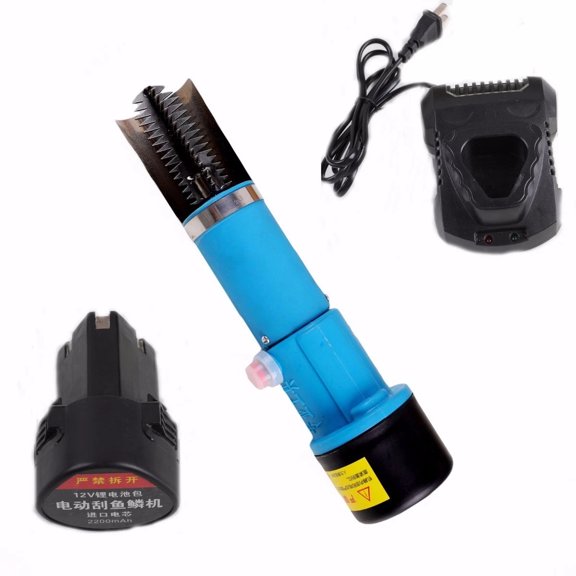 Electric Fish Scaler Scale Scraper Remover Cleaner Skinner Peeler Battery US