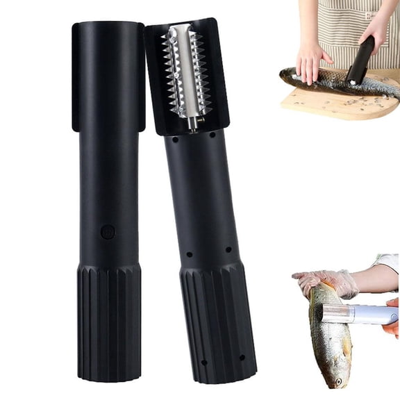Electric Fish Scaler Tool, Cordless Fish Scale Remover with Large Capacity Battery, Stainless Steel Head for Home Kitchen and Market Use