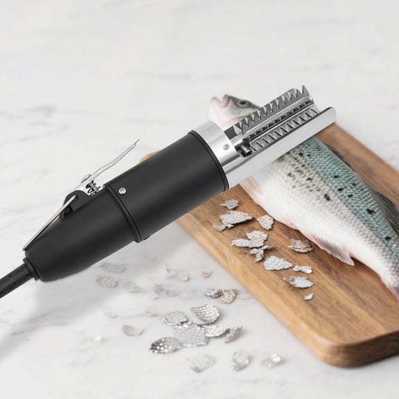 Electric Fish Scaler with 6-Sides Roller Blade, Powerful Fish Scale Remover Fish Scraper, IPX5 Waterproof