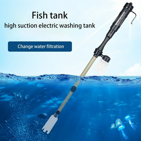 Electric Fish Tank Aquarium Gravel Cleaner,Vacuum Sand Washer Cleaning Pump Device ,Multi Functional Fish Tank Water Changer Sand Washer for Aquarium Maintenance ABS Material