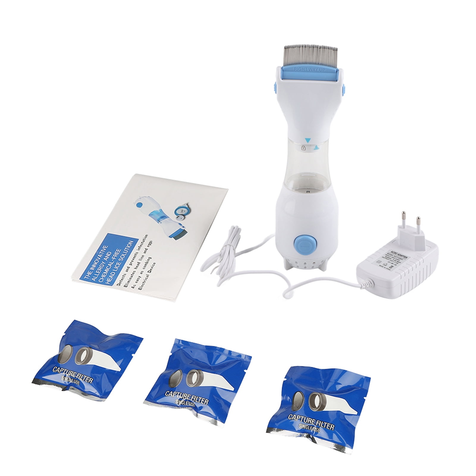 Electric Flea Comb for Dogs Cats EU 220V Safe Pets Treatment to Kill