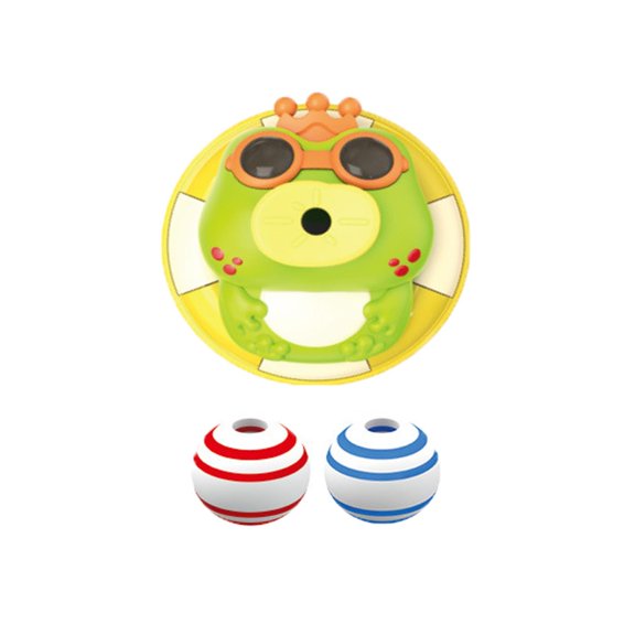 Electric Floating Ball Toy with Music and Lights Moving Obstacle Avoidance Interactive Sensory Toy Random Color Balls Yellow Frog