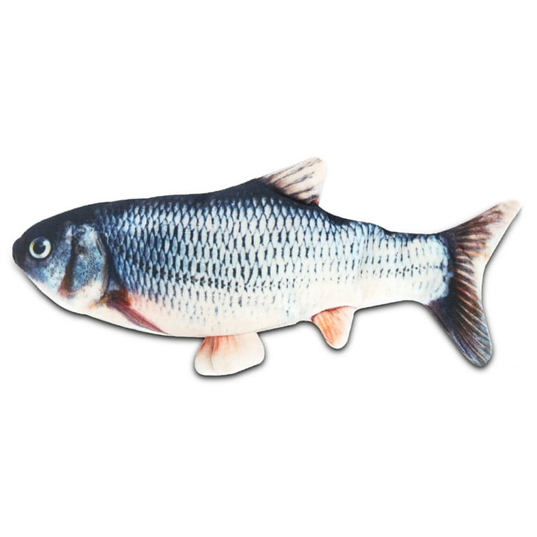 Petisle Floppy Fish Cat Toy - Flopping Fish Toy, Catnip, Spare
