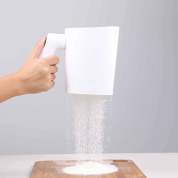 Electric Flour Sieve Battery Operated Flour Sieve Handheld Cooking Baking Tool Stainless Steel Mesh