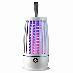 Electric Fly Catcher USB Rechargeable Electric Mosquito Swatter Electric Fly Trap with Night Light for BackyardTerrace,A