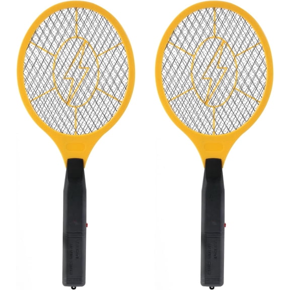 Electric Fly Swatter 2 Pack, Handheld Bug Zapper Racket for Mosquito & Insects, High Voltage Instant Kill, Lightweight Battery Powered Home, Patio and Camping