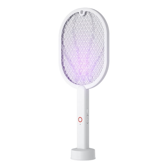Electric Fly Swatter, 3000V Rechargeable Mosquito Racket, 2-in-1 Fly Exterminator with Purple Light, Indoor and Outdoor Pest Control, Easy to Use Handheld Insect Zapper