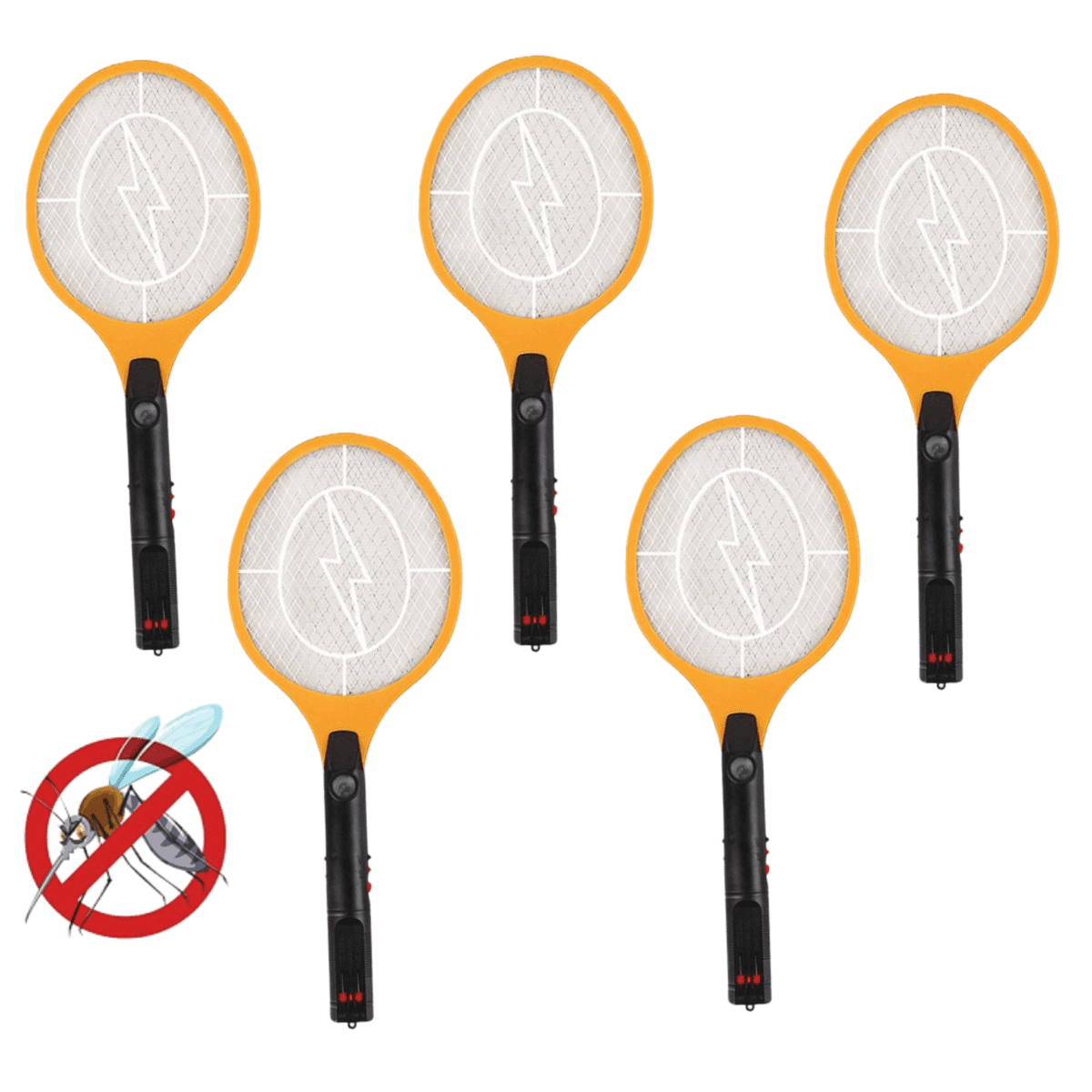 Electric Fly Swatter 5 Pack Rechargeable Bug Zapper Tennis Racket
