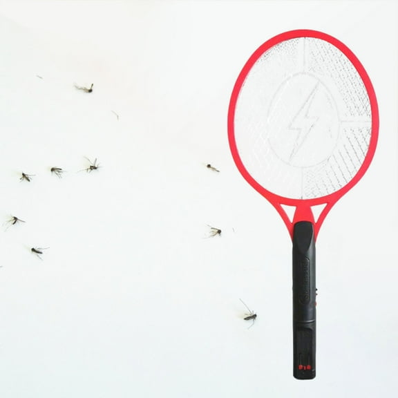 Electric Fly Swatter, Battery Powered Bug Zapper Racket for Mosquitoes Flies, Handheld Insect Killer Bat with 3-Layer Safety Mesh, Safe to Touch for Indoor Outdoor Pest Control