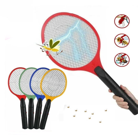 Electric Fly Swatter - Bug Zapper - Best High Voltage Handheld Mosquito Killer - Wasp, Fruit Fly, Insect Trap Racket for Indoor, Travel, Camping and Outdoor Control (Batteries Not Included)