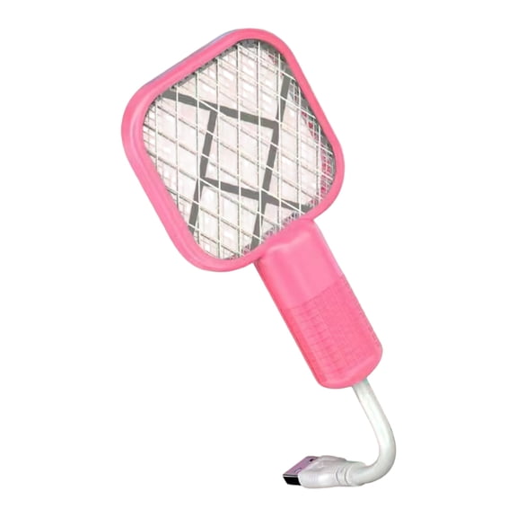 Electric Fly Swatter, Densest 3 mm Mesh, Lightweight and Portable- Bug Zapper with USB Rechargeable Base- Mesh for Pest Insect Control for Indoor、Office、Backyard、Camping