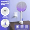 thumbnail image 1 of Electric Fly Swatter Racket, 2 in 1 Electric Bug Zapper USB Rechargeable, 4000V Indoor Outdoor Mosquitoes Zapper with 5 Layer Safety Mesh, Cordless Insect Killer Trap Home Office Camping Patio, 1 of 3