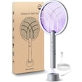 thumbnail image 1 of Electric Fly Swatter Racket, 4000V Bug Zapper with 1800mah Rechargeable Battery & Dual Modes, 2 in 1 Purple Mosquito Light Killer 3-Layer Safety Mesh for Indoor Home Patio Camp(1 Pack), 1 of 5
