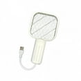 thumbnail image 1 of Electric Fly Swatter Racket Fly Zapper - Powerful Mosquito Zapper Racket Foldable Hanging Standing Handheld Rechargeable Fly Killer, 3-Layer Safe for Humans Pets (white), 1 of 5