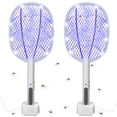 thumbnail image 1 of Electric Fly Swatter Rackets  2-in-1 Handhold Zapper With 3000v High Plug-in Mosquito Killer Insect Light 3 Layer Safety Mesh Portable For Indoor Outdoor Use (2), 1 of 7