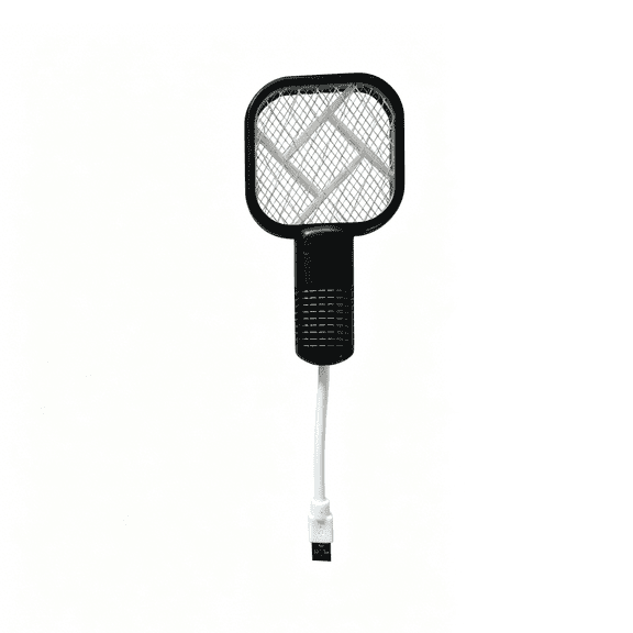 Electric Fly Swatter – Rechargeable Battery Operated Bug Zapper Racket, Mosquito & Insect Killer, Handheld Pest Control, Indoor & Outdoor Use(Black)