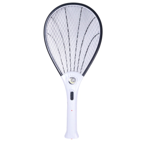 Electric Fly Swatter – Rechargeable Battery Operated Bug Zapper Racket, Mosquito & Insect Killer, Handheld Pest Control, Indoor & Outdoor Use(Black)