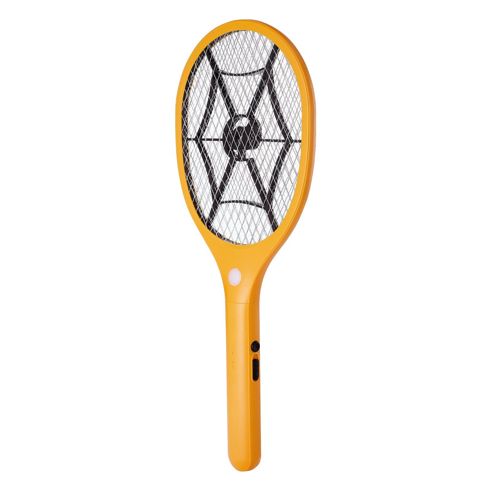 Electric Fly Swatter - Rechargeable Bug Zapper with 3-Layer Mesh, 500mAh Battery for Mosquitoes, Flies, Gnats - Safe Indoor/Outdoor Insect Killer - USB Charging, Ergonomic Handle (Yellow & Black)
