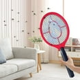 thumbnail image 1 of Electric Fly Swatter for Outdoor and Indoor Use - Battery Operated with Tennis Racket Design, Green Color (2 AA Batteries Not Included), 1 of 3