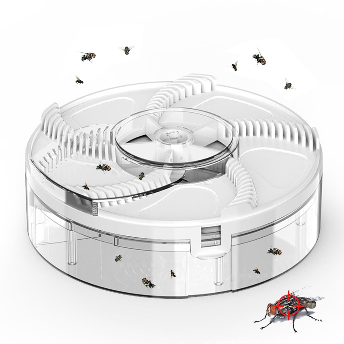 Electric Fly Trap Auto Rotate Resueable Catcher for House Fly