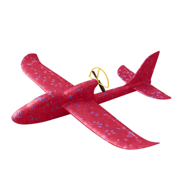 Electric Foam Airplane Glider USB Rechargeable Hand Throwing Flying Plane with Glowing LED Lights and Rotational Flight Feature Lightweight Foam Toy for Outdoor Garden