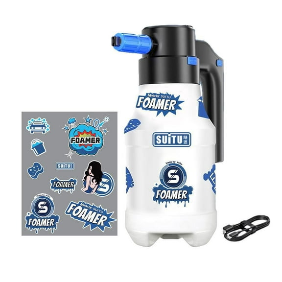 Electric Foam Sprayer 1.5L Car Washer Foam Sprayer Foam Generator for Car Wash USB Rechargeable Electric Detailing Sprayer Hand Pressure Pump Sprayer