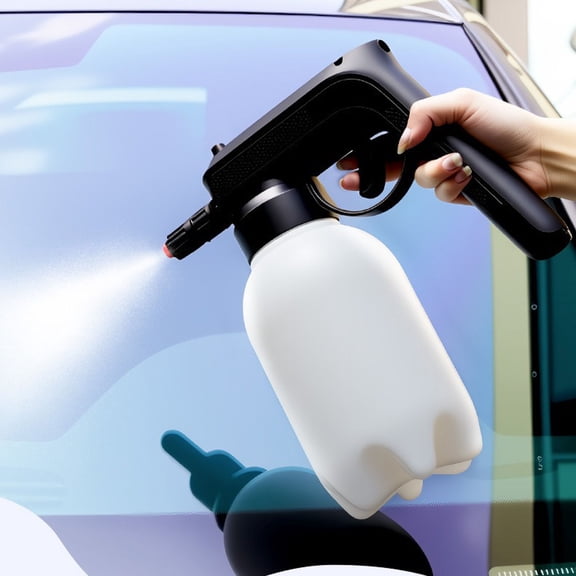 Electric Foam Sprayer Car Wash, 60PSI Foam Sprayer Auto Pressurized, Built-in 7.4V Pump for Car Wash, Window Cleaning, Garden&Home Use-70oz/2L