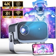 LOSEI Projector Supports 4K resolution Smart Projector Auto Keystone Correction Portable Projector with iOS/Android black