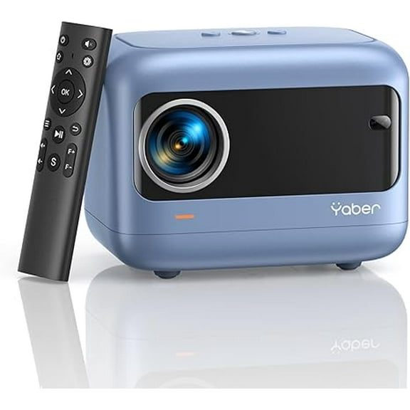 [Electric Focus] YABER Mini Projector with 5G WiFi and Bluetooth 5.2,1080P Portable Projector Support 40 Keystone Correction,Outdoor Projector for Phone/ TV Stick/Laptop/PS5(Blue