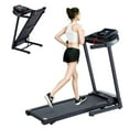 thumbnail image 1 of SWERTOY Electric Foldable Treadmill with 3 Built-in Distance Modes, 16'' Wide Tread Belt Treadmills for Home, Smart Digital Exercise Machine with 10 KM/h Max Speed for Home & Gym, 1 of 5