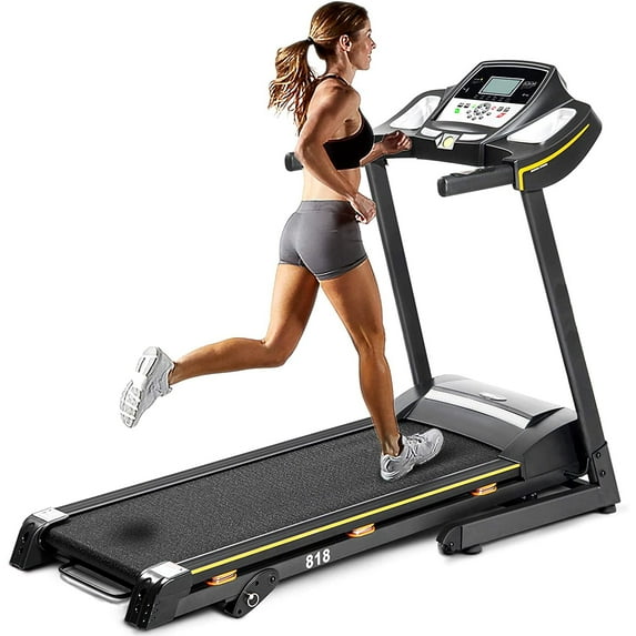 SWERTOY Electric Foldable Treadmill w/3 Manual Adjustable Incline, 16.5'' Wide Tread Belt Treadmills for Home, Digital Exercise Machine with 14.8 KM/h Max Speed for Home & Gym Cardio Fitness, S5562