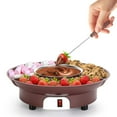 thumbnail image 1 of Electric Fondue Pot Set Chocolate Melting Pot with Detachable Party Serving Tray Cheese Candy Dessert Melts Movie Night Supplies & Housewarming Gifts, 1 of 7