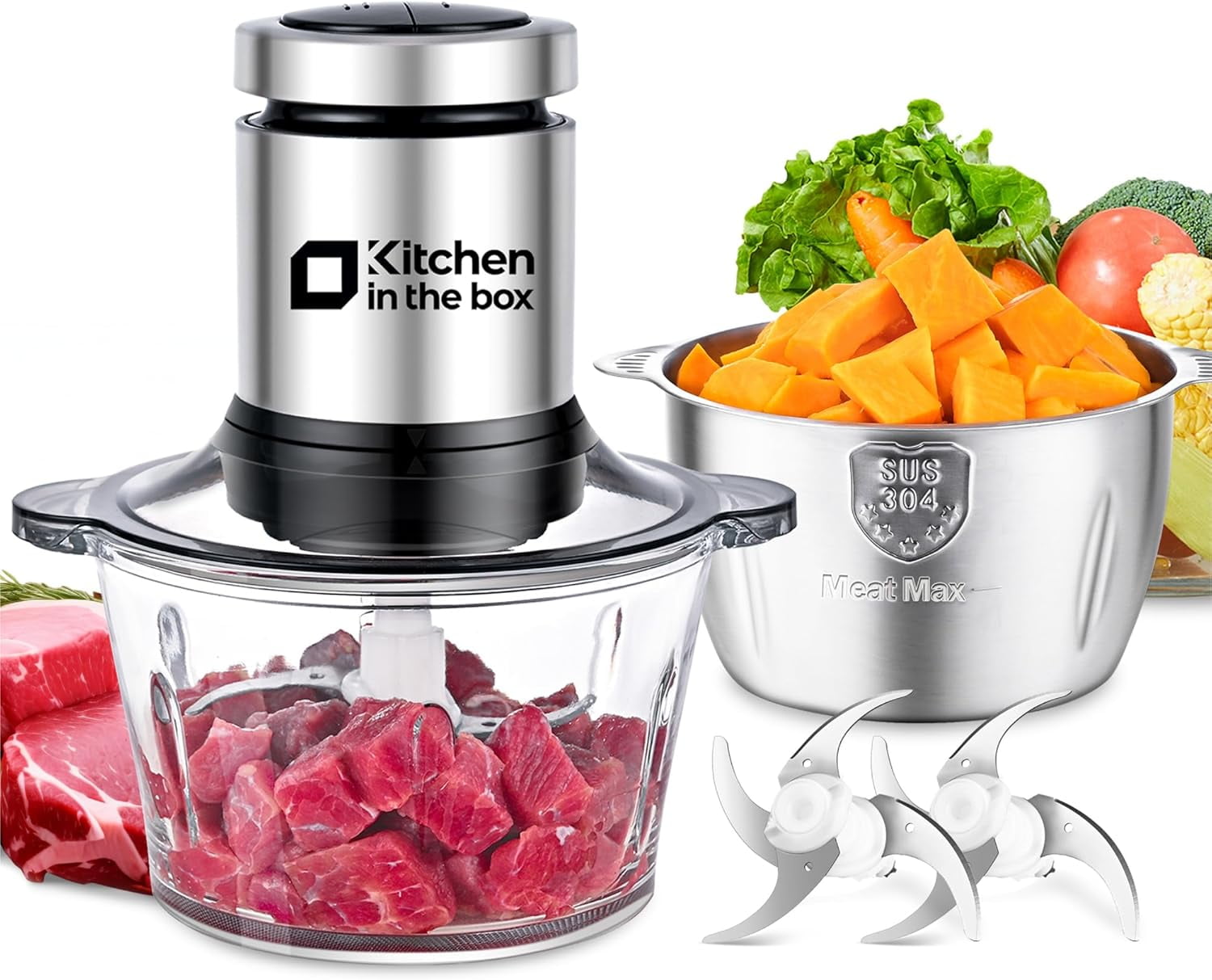 KOIOS Powerful 500 Watt 4-in-1 Hand Stick Blender 500ml Food Processor