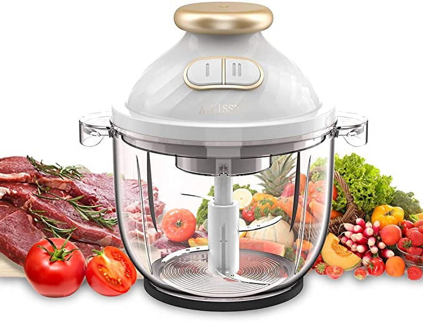 Arc 8-cup Electric Food Processor, 2l Electric Grinder Electric, Glass Bowl  Blender Food Chopper With 2 Speed