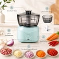 thumbnail image 1 of Electric Food Chopper For Kitchen, Meat Grinder With Stainless Steel Blade, Compact Food Processor For Vegetables And Garlic,Blue - 13.5X10Cm, 1 of 6